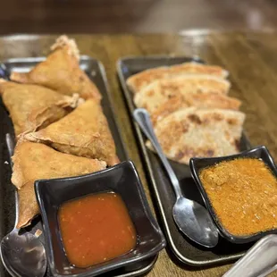 Samosas and Kebat Chicken