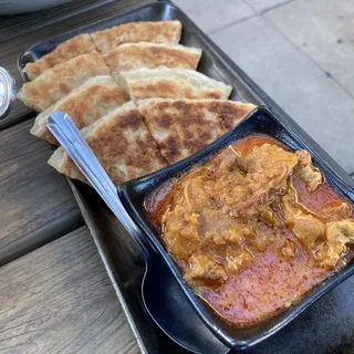 Palata with Chicken Curry Dip