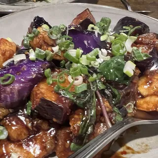 Eggplant Shrimp with Garlic Sauce
