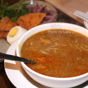 Mohinga ($20.95) - Catfish Chowder Noodle Soup