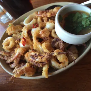 Calamari, super chewy, great sauce, stretch your jaws for this one!