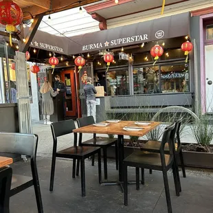 Outside dining