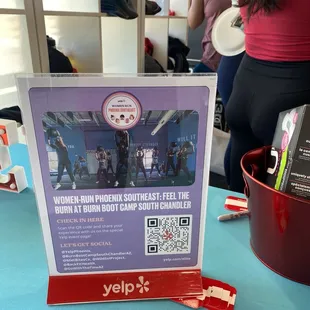 Burn Bootcamp Event flyer and information