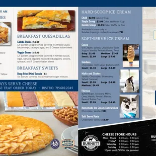 Bistro/Ice Cream Menu, Side 2