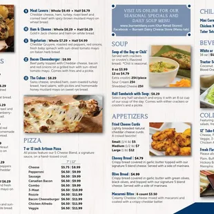 Bistro/Ice Cream Menu, Side 2