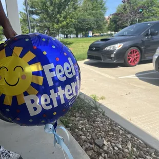 Feel better balloon instead of happy anniversary