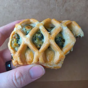 Spinach and feta pie. Looks nice on the outside 1/2