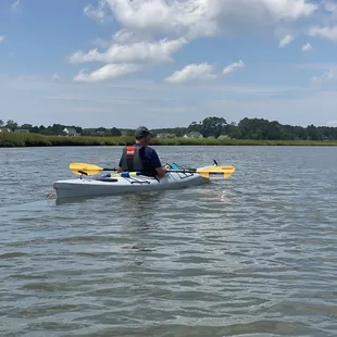 Kayaking through the marsh
