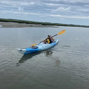 Kayaking through the marsh