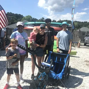 We rent bikes for all sizes, plus a toddler buggy