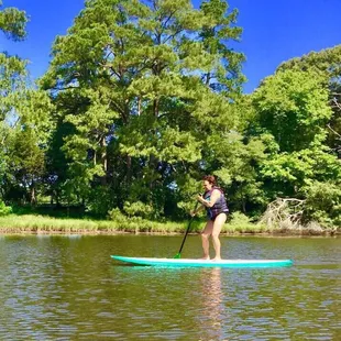Stand up Paddle (SUP) boarding right in the beautiful harbor.