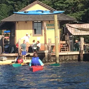Easy launch from our floating dock at historic Onancock Wharf