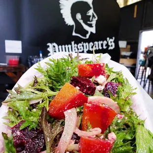 Braised Red and Golden Beets Salad special $8