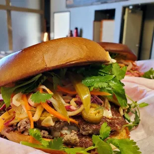 The Punkspeare burger is amazing if you like Bahn mi pickles!