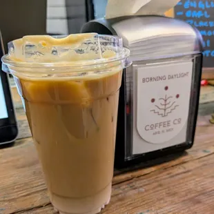 Iced latte.