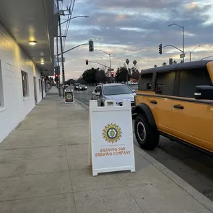a truck parked on the side of the road