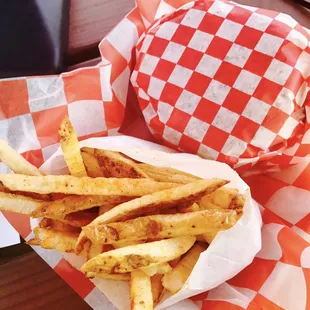 before the un-wrapping, i was savoring the smell of the freshly made fries