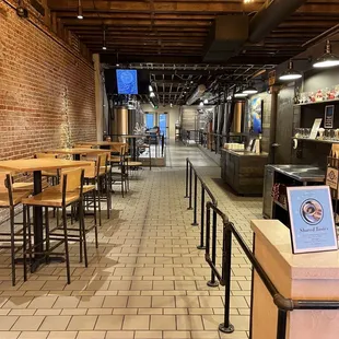 the inside of a restaurant