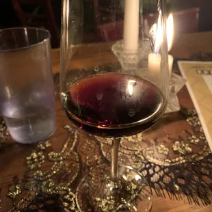 a glass of wine