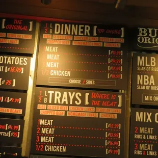 menus and prices