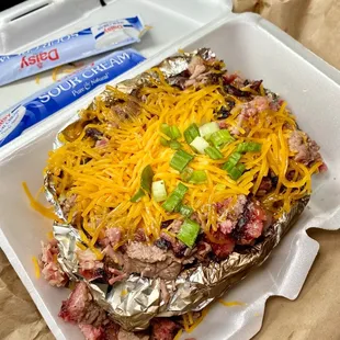 Chopped Beef Loaded Baked Potato