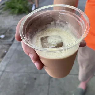Iced Chai with a great ice cube
