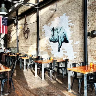  the interior of a restaurant