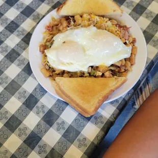 a plate of food on a table