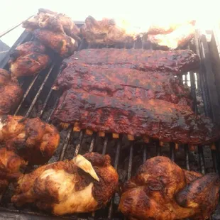 Mesquite Grilled Babyback Ribs &amp; Half Chicken