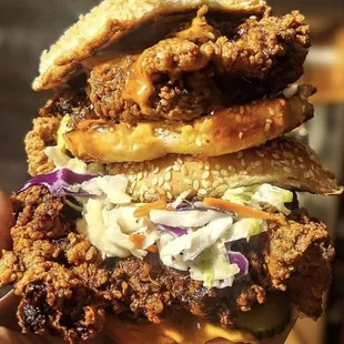 Bourbon Chicken &amp; Nashville Hot Chicken Sandwich