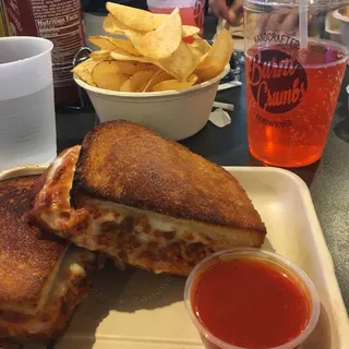 Spaghetti Grilled Cheese Sandwich