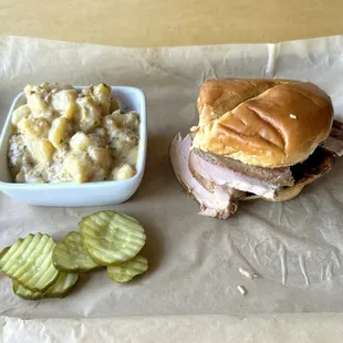 Regular Turkey Sandwich with Baked Potato Salad = MMM!