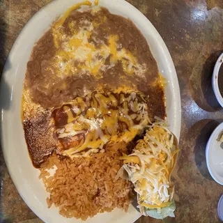 3. One Cheese Enchilada and Taco Combo