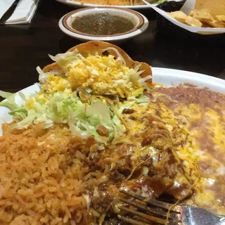 4. One Ground Beef Enchilada and Taco Combo