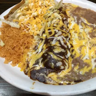 6. One Chicken Enchilada and Taco Combo