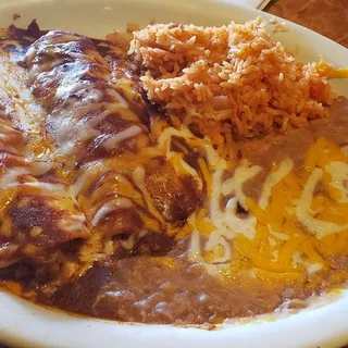19. Two Chunky Beef Enchiladas Combo