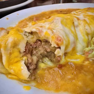 Deluxe Potato and Ground Beef Burrito