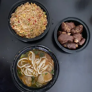 a variety of food items