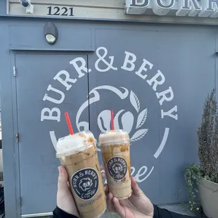 Large Chubby Bunny iced coffee Medium Carolina Blonde frappe