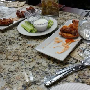 BBQ wings and buffalo wings