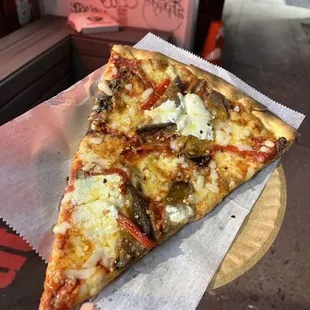 2. Baked Eggplant with Burrata Slice Pizza