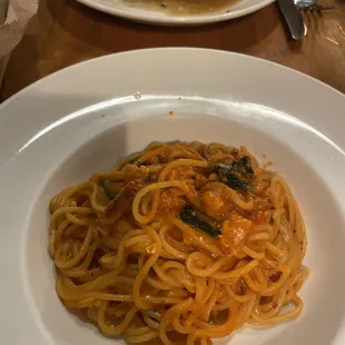 Spaghetti with lobster