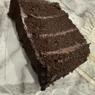 The chocolate cake is delicious!