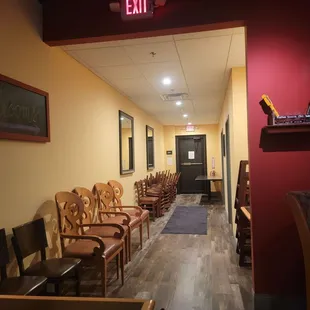 empty waiting room with chairs