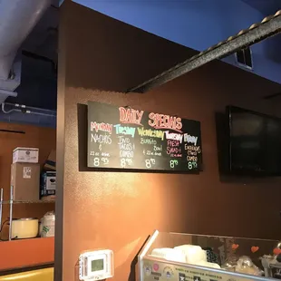 There are specials everyday