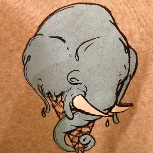 Ice cream cone thats looks an elephant.