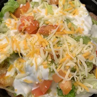 Shrimp  burrito bowl bossed up. So delicious , there is bacon  with shrimp and so much yummy goodness. Will be back for more