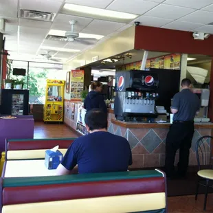 diners at a fast food restaurant