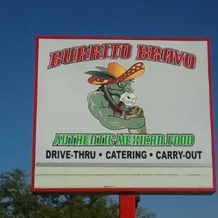 Burrito Bravos sign