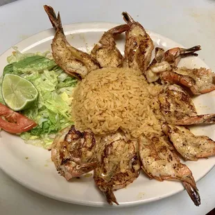 grilled shrimp and rice